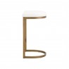 Essentials For Living Cresta Counter Stool in LiveSmart Peyton Pearl Brushed Gold - Side
