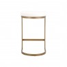 Essentials For Living Cresta Counter Stool in LiveSmart Peyton Pearl Brushed Gold  - Front