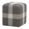 Essentials For Living Cross Accent Cube in Dove Flat Rope - Front Side Angle