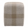 Essentials For Living Cross Accent Cube in Taupe & White Flat Rope - Front Angle