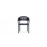Azzurro Living Crete Stackable Dining Chair With Graphite Cushion - Front