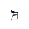 Azzurro Living Crete Stackable Dining Chair With Graphite Cushion - Side