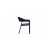 Azzurro Living Crete Stackable Dining Chair With Graphite Cushion - Side - Azzurro Living Crete Stackable Dining Chair With Graphite Cushion - Side