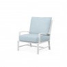 Bristol Club Chair Canvas Flax in Canvas Skyline w/ Self Welt - Front Side Angle