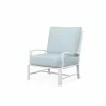 Bristol Club Chair Canvas Flax in Canvas Skyline w/ Self Welt - Front Side Angle - Bristol Club Chair Canvas Flax in Canvas Skyline w/ Self Welt - Front Side Angle