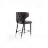 Manhattan Comfort Holguin 37" Counter Stool with Tufted Back Buttons in Grey