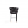 Manhattan Comfort Holguin 37" Counter Stool with Tufted Back Buttons in Grey Back