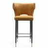 Manhattan Comfort Holguin 37" Counter Stool with Tufted Back Buttons in Saddle Front - Manhattan Comfort Holguin 37" Counter Stool with Tufted Back Buttons in Saddle Front