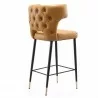 Manhattan Comfort Holguin 37" Counter Stool with Tufted Back Buttons in Saddle - Manhattan Comfort Holguin 37" Counter Stool with Tufted Back Buttons in Saddle