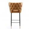 Manhattan Comfort Holguin 37" Counter Stool with Tufted Back Buttons in Saddle Back