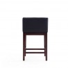 Manhattan Comfort Kingsley 34 in. Grey and Dark Walnut Beech Wood Counter Height Bar Stool Back