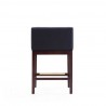 Manhattan Comfort Kingsley 34 in. Grey and Dark Walnut Beech Wood Counter Height Bar Stool Side
