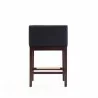Manhattan Comfort Kingsley 34 in. Grey and Dark Walnut Beech Wood Counter Height Bar Stool Side - Manhattan Comfort Kingsley 34 in. Grey and Dark Walnut Beech Wood Counter Height Bar Stool Side