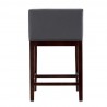 Manhattan Comfort Kingsley 34 in. Black and Dark Walnut Beech Wood Counter Height Bar Stool Back