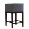 Manhattan Comfort Kingsley 34 in. Black and Dark Walnut Beech Wood Counter Height Bar Stool - Manhattan Comfort Kingsley 34 in. Black and Dark Walnut Beech Wood Counter Height Bar Stool