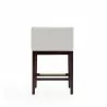 Manhattan Comfort Kingsley 34 in. Ivory and Dark Walnut Beech Wood Counter Height Bar Stool Back - Manhattan Comfort Kingsley 34 in. Ivory and Dark Walnut Beech Wood Counter Height Bar Stool Back