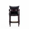 Manhattan Comfort Ritz 34 in. Black and Dark Walnut Beech Wood Counter Height Bar Stool Back - Manhattan Comfort Ritz 34 in. Black and Dark Walnut Beech Wood Counter Height Bar Stool Back