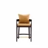 Manhattan Comfort Ritz 34 in. Camel and Dark Walnut Beech Wood Counter Height Bar Stool Front - Manhattan Comfort Ritz 34 in. Camel and Dark Walnut Beech Wood Counter Height Bar Stool Front