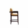 Manhattan Comfort Ritz 34 in. Camel and Dark Walnut Beech Wood Counter Height Bar Stool Side - Manhattan Comfort Ritz 34 in. Camel and Dark Walnut Beech Wood Counter Height Bar Stool Side
