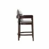Manhattan Comfort Ritz 34 in. Grey and Dark Walnut Beech Wood Counter Height Bar Stool Side - Manhattan Comfort Ritz 34 in. Grey and Dark Walnut Beech Wood Counter Height Bar Stool Side