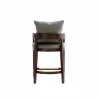 Manhattan Comfort Ritz 34 in. Grey and Dark Walnut Beech Wood Counter Height Bar Stool Back - Manhattan Comfort Ritz 34 in. Grey and Dark Walnut Beech Wood Counter Height Bar Stool Back
