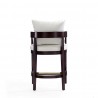 Manhattan Comfort Ritz 34 in. Ivory and Dark Walnut Beech Wood Counter Height Bar Stool Back