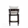 Manhattan Comfort Ritz 34 in. Ivory and Dark Walnut Beech Wood Counter Height Bar Stool Back - Manhattan Comfort Ritz 34 in. Ivory and Dark Walnut Beech Wood Counter Height Bar Stool Back