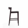 Manhattan Comfort Klismos 36.75 in. Black and Dark Walnut Beech Wood Counter Height Bar Stool Side - Manhattan Comfort Klismos 36.75 in. Black and Dark Walnut Beech Wood Counter Height Bar Stool Side