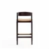 Manhattan Comfort Klismos 36.75 in. Camel and Dark Walnut Beech Wood Counter Height Bar Stool Back - Manhattan Comfort Klismos 36.75 in. Camel and Dark Walnut Beech Wood Counter Height Bar Stool Back