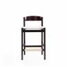Manhattan Comfort Klismos 36.75 in. Ivory and Dark Walnut Beech Wood Counter Height Bar Stool Front - Manhattan Comfort Klismos 36.75 in. Ivory and Dark Walnut Beech Wood Counter Height Bar Stool Front