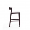 Manhattan Comfort Klismos 36.75 in. Ivory and Dark Walnut Beech Wood Counter Height Bar Stool Side