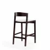 Manhattan Comfort Klismos 36.75 in. Ivory and Dark Walnut Beech Wood Counter Height Bar Stool - Manhattan Comfort Klismos 36.75 in. Ivory and Dark Walnut Beech Wood Counter Height Bar Stool