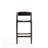 Manhattan Comfort Klismos 36.75 in. Ivory and Dark Walnut Beech Wood Counter Height Bar Stool Back - Manhattan Comfort Klismos 36.75 in. Ivory and Dark Walnut Beech Wood Counter Height Bar Stool Back