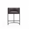 Manhattan Comfort Cosmopolitan 33.8 in. Grey and Black Metal Counter Height Bar Stool  - Manhattan Comfort Cosmopolitan 33.8 in. Grey and Black Metal Counter Height Bar Stool 