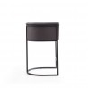 Manhattan Comfort Cosmopolitan 33.8 in. Grey and Black Metal Counter Height Bar Stool Side