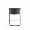Manhattan Comfort Cosmopolitan 33.8 in. Grey and Black Metal Counter Height Bar Stool Back