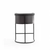 Manhattan Comfort Cosmopolitan 33.8 in. Grey and Black Metal Counter Height Bar Stool Back - Manhattan Comfort Cosmopolitan 33.8 in. Grey and Black Metal Counter Height Bar Stool Back