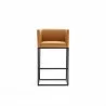 Manhattan Comfort Embassy 34 in. Metal Counter Height Bar Stool in Clay Front - Manhattan Comfort Embassy 34 in. Metal Counter Height Bar Stool in Clay Front