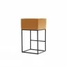 Manhattan Comfort Embassy 34 in. Metal Counter Height Bar Stool in Clay - Manhattan Comfort Embassy 34 in. Metal Counter Height Bar Stool in Clay