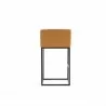 Manhattan Comfort Embassy 34 in. Metal Counter Height Bar Stool in Clay Back - Manhattan Comfort Embassy 34 in. Metal Counter Height Bar Stool in Clay Back