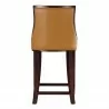 Manhattan Comfort Fifth Ave 39.5 in. Camel and Dark Walnut Beech Wood Counter Height Bar Stool Back - Manhattan Comfort Fifth Ave 39.5 in. Camel and Dark Walnut Beech Wood Counter Height Bar Stool Back