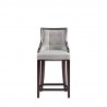 Manhattan Comfort Fifth Avenue Faux Leather Counter Stool in Light Grey Front