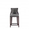 Manhattan Comfort Fifth Avenue Faux Leather Counter Stool in Pebble Grey Front