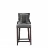 Manhattan Comfort Fifth Avenue Faux Leather Counter Stool in Pebble Grey Front - Manhattan Comfort Fifth Avenue Faux Leather Counter Stool in Pebble Grey Front