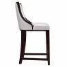 Manhattan Comfort Fifth Ave 39.5 in. White and Walnut Beech Wood Counter Height Bar Stool Side - Manhattan Comfort Fifth Ave 39.5 in. White and Walnut Beech Wood Counter Height Bar Stool Side