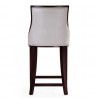 Manhattan Comfort Fifth Ave 39.5 in. White and Walnut Beech Wood Counter Height Bar Stool Back