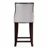 Manhattan Comfort Fifth Ave 39.5 in. White and Walnut Beech Wood Counter Height Bar Stool Back - Manhattan Comfort Fifth Ave 39.5 in. White and Walnut Beech Wood Counter Height Bar Stool Back