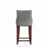 Manhattan Comfort Modern Shubert Counter Stool Upholstered Leatherette with Beech Wood Legs Dark Taupe Back - Manhattan Comfort Modern Shubert Counter Stool Upholstered Leatherette with Beech Wood Legs Dark Taupe Back
