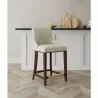Manhattan Comfort Modern Shubert Counter Stool Upholstered Leatherette with Beech Wood Legs Ivory - Manhattan Comfort Modern Shubert Counter Stool Upholstered Leatherette with Beech Wood Legs Ivory