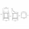 Manhattan Comfort Modern Shubert Counter Stool Upholstered Leatherette with Beech Wood Legs Size - Manhattan Comfort Modern Shubert Counter Stool Upholstered Leatherette with Beech Wood Legs Size